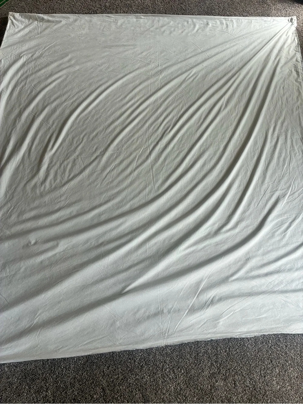 Pottery Barn Floral Stripe Queen Duvet Set in Gray and Cream